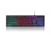 Gembird KB-UML-02 -Rainbow- Backlight Multimedia Keyboard, 104 pcs, US layout, black